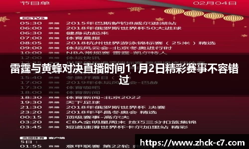 雷霆与黄蜂对决直播时间11月2日精彩赛事不容错过